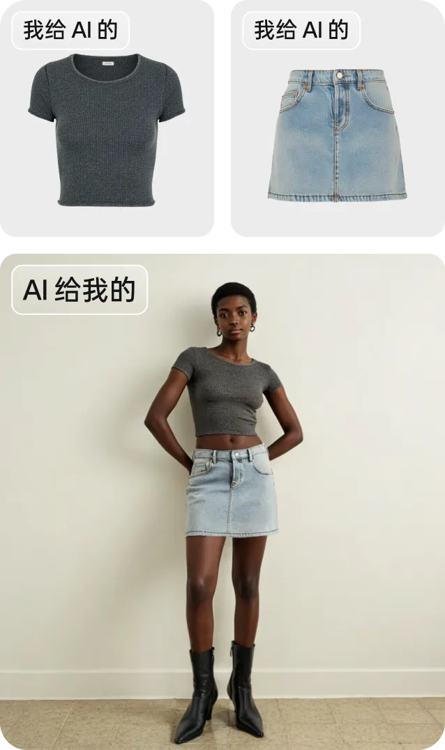 轻链AI虚拟试衣效果