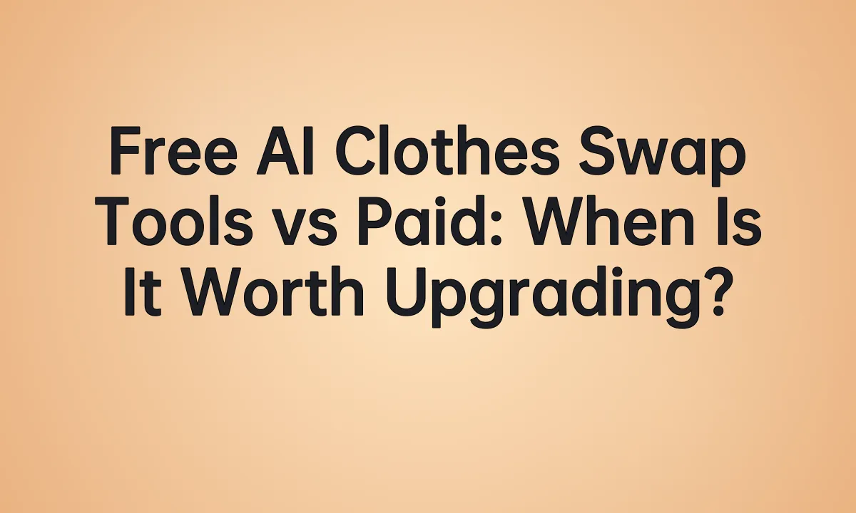 Free AI Clothes Swap Tools vs Paid: When Is It Worth Upgrading?