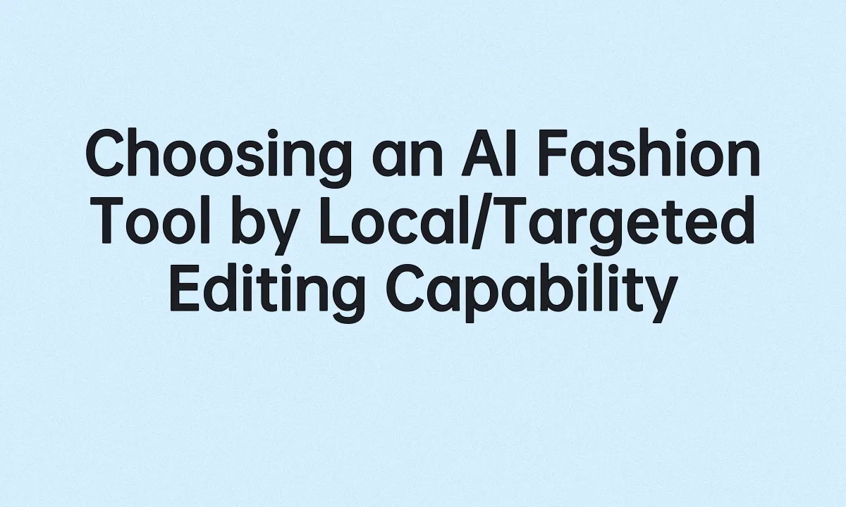Choosing an AI Fashion Tool by Local/Targeted Editing Capability