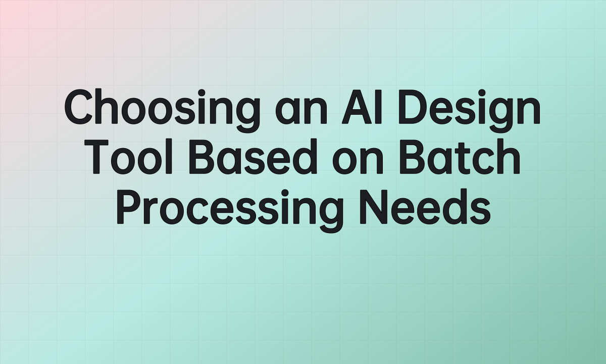 Choosing an AI Design Tool Based on Batch Processing Needs
