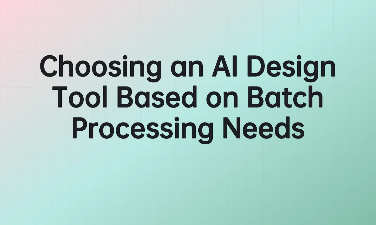 Choosing an AI Design Tool Based on Batch Processing Needs