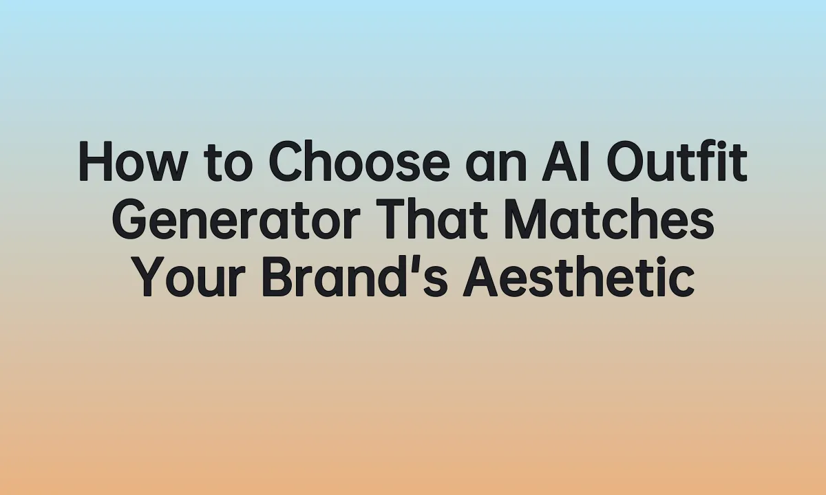 How to Choose an AI Outfit Generator That Matches Your Brand's Aesthetic
