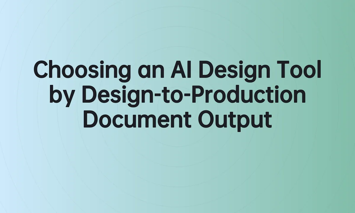 Choosing an AI Design Tool by Design-to-Production Document Output