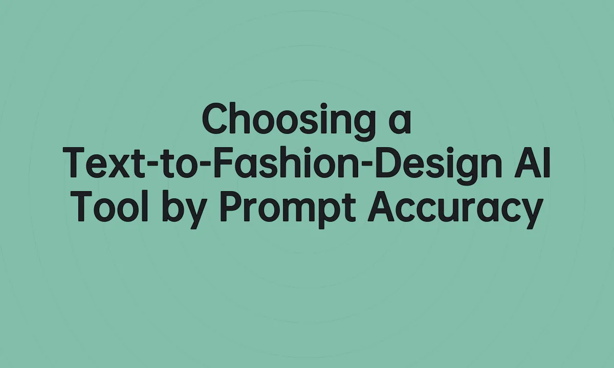 Choosing a Text-to-Fashion-Design AI Tool by Prompt Accuracy