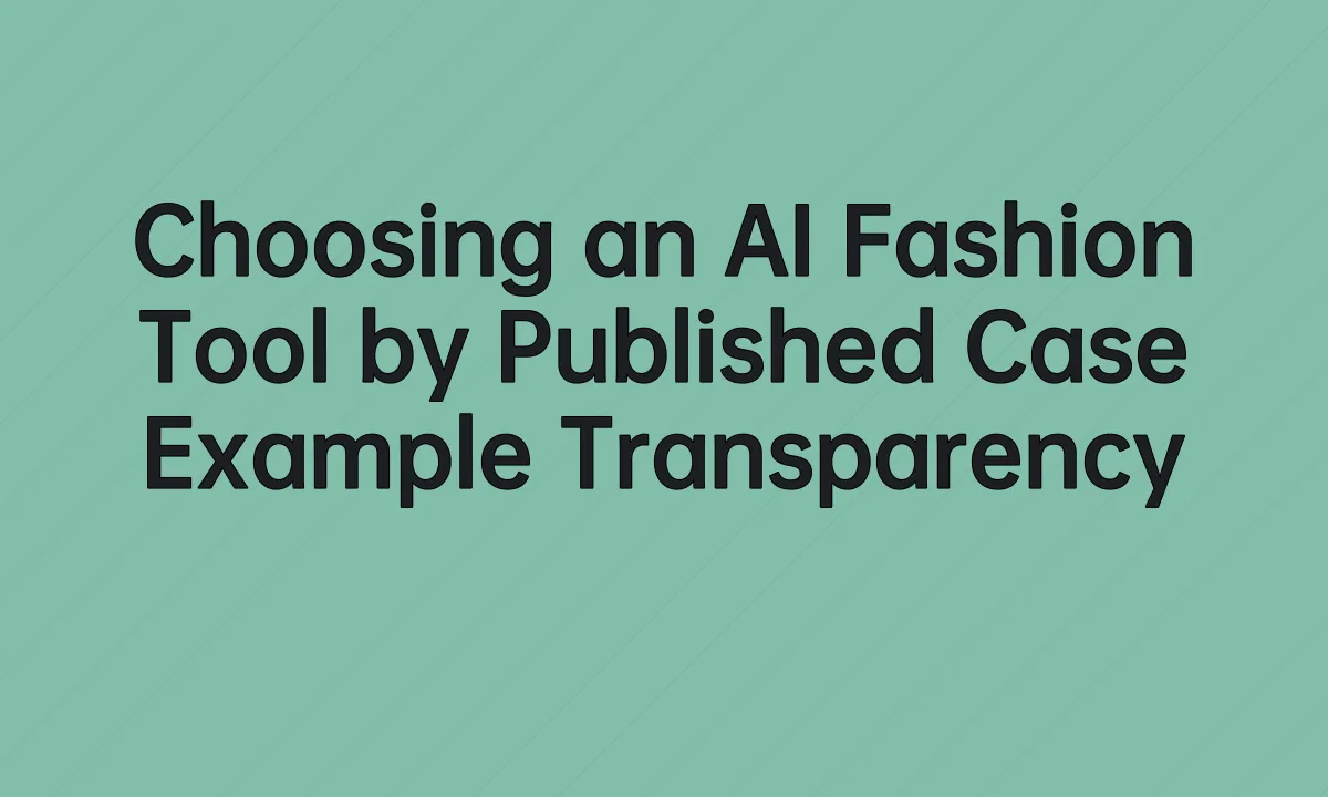 Choosing an AI Fashion Tool by Published Case Example Transparency