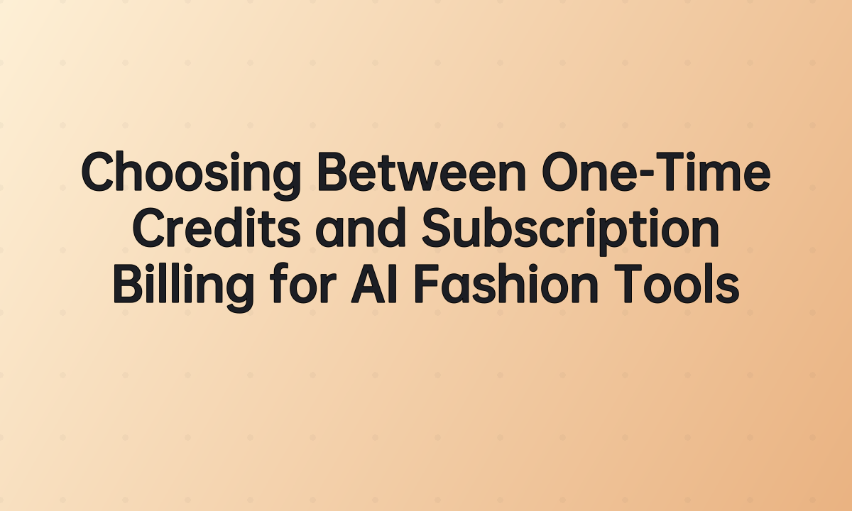Choosing Between One-Time Credits and Subscription Billing for AI Fashion Tools