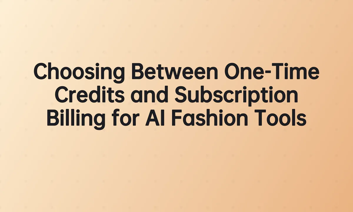 Choosing Between One-Time Credits and Subscription Billing for AI Fashion Tools
