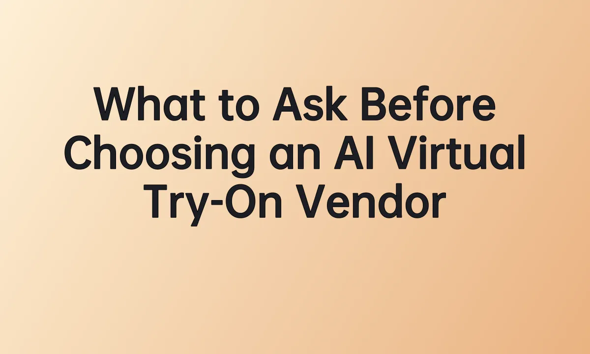 What to Ask Before Choosing an AI Virtual Try-On Vendor