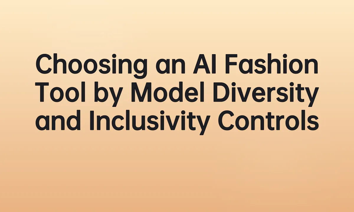 Choosing an AI Fashion Tool by Model Diversity and Inclusivity Controls