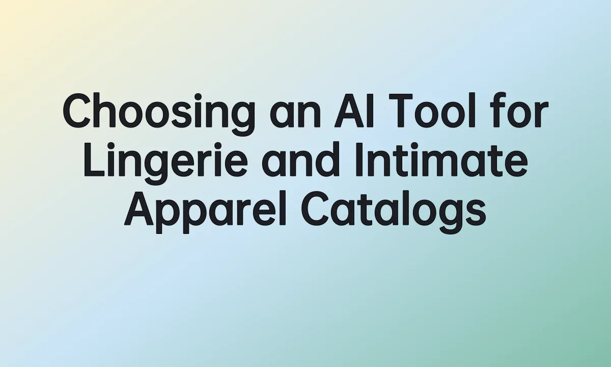 Choosing an AI Tool for Lingerie and Intimate Apparel Catalogs
