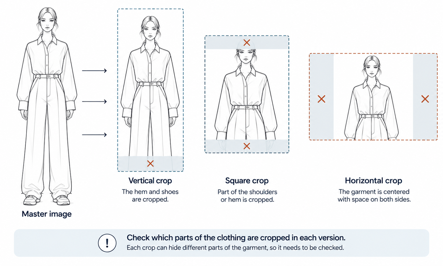 Models With Clothes Images: Size, Format and Color