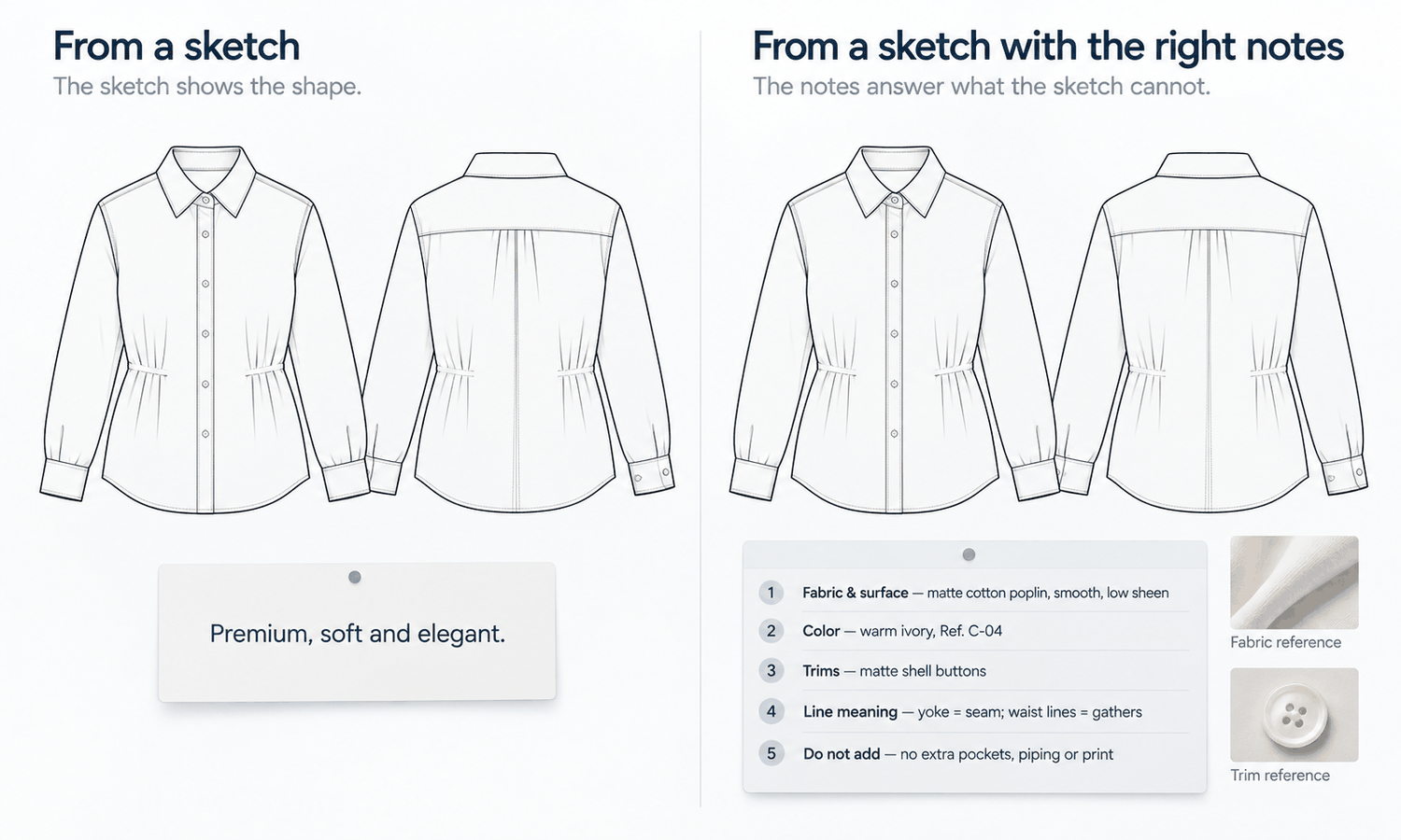 Sketch Into Photo: What to Write Alongside the Sketch