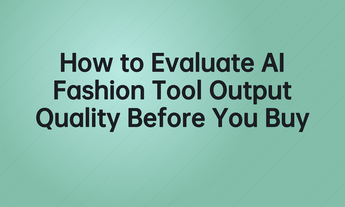 How to Evaluate AI Fashion Tool Output Quality Before You Buy
