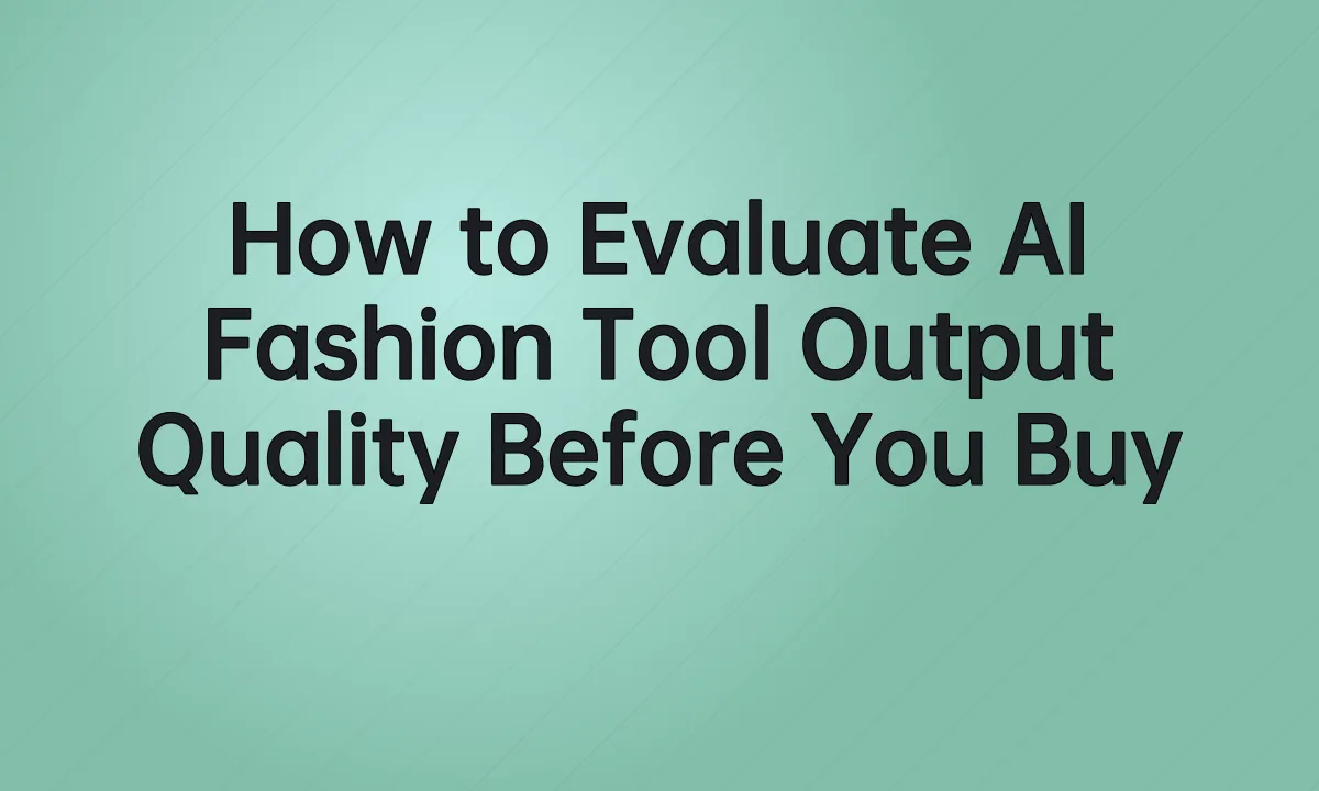 How to Evaluate AI Fashion Tool Output Quality Before You Buy