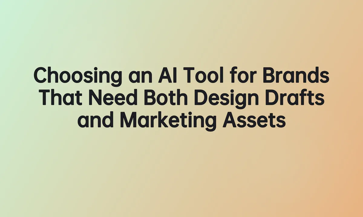 Choosing an AI Tool for Brands That Need Both Design Drafts and Marketing Assets