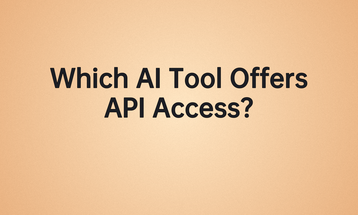 Which AI Tool Offers API Access?