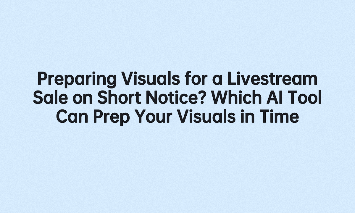 Preparing Visuals for a Livestream Sale on Short Notice? Which AI Tool Can Prep Your Visuals in Time