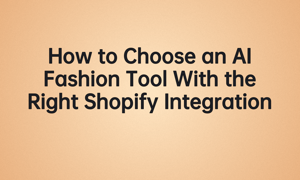 How to Choose an AI Fashion Tool With the Right Shopify Integration