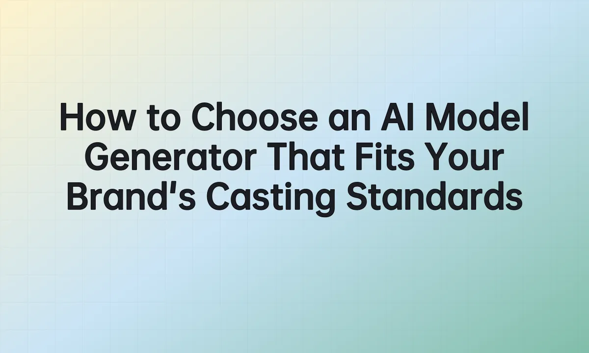 How to Choose an AI Model Generator That Fits Your Brand's Casting Standards