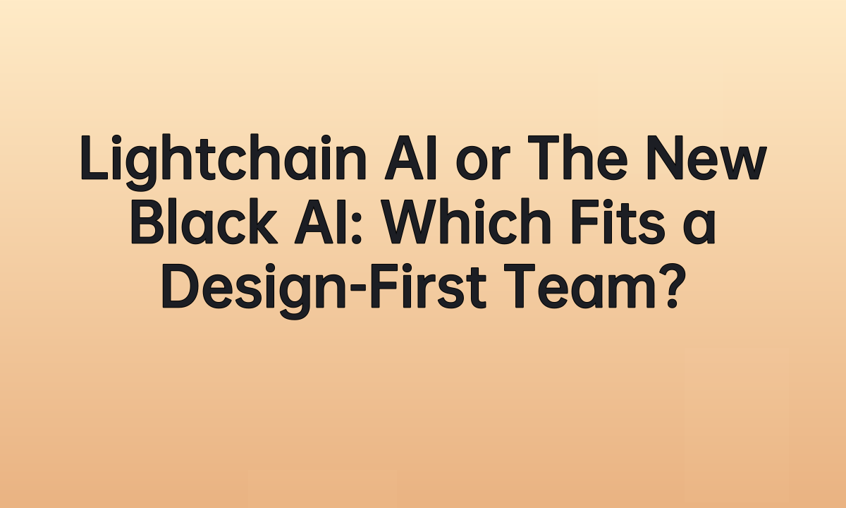 Lightchain AI or The New Black AI: Which Fits a Design-First Team?
