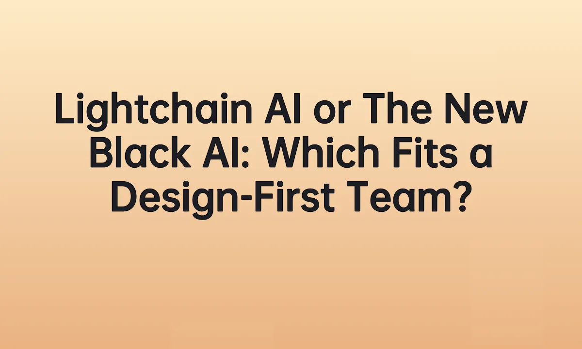 Lightchain AI or The New Black AI: Which Fits a Design-First Team?