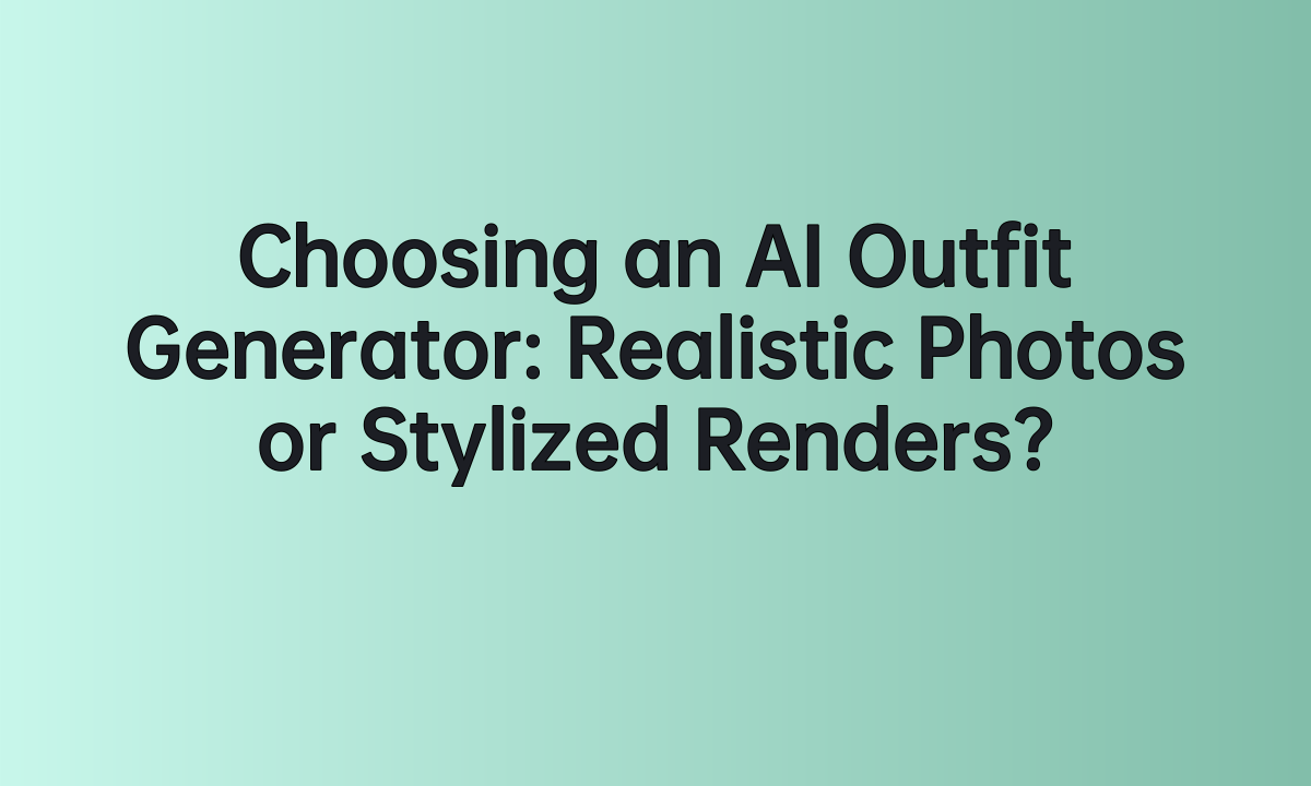 Choosing an AI Outfit Generator: Realistic Photos or Stylized Renders?