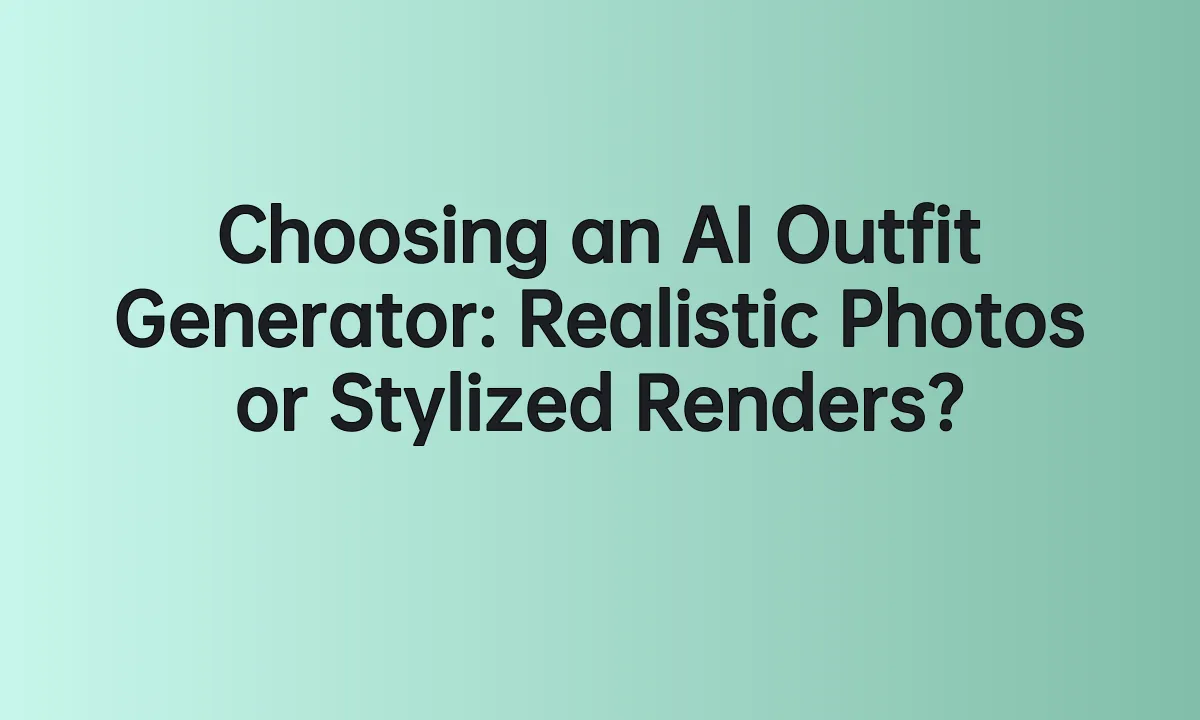 Choosing an AI Outfit Generator: Realistic Photos or Stylized Renders?