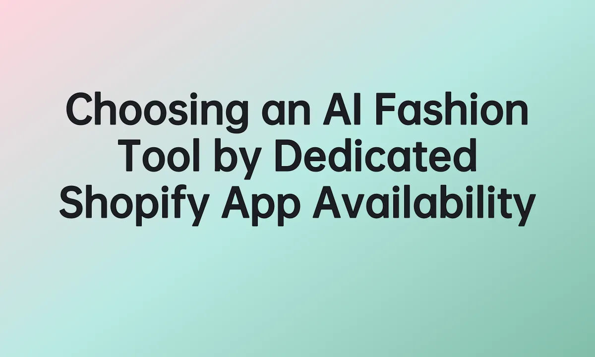 Choosing an AI Fashion Tool by Dedicated Shopify App Availability